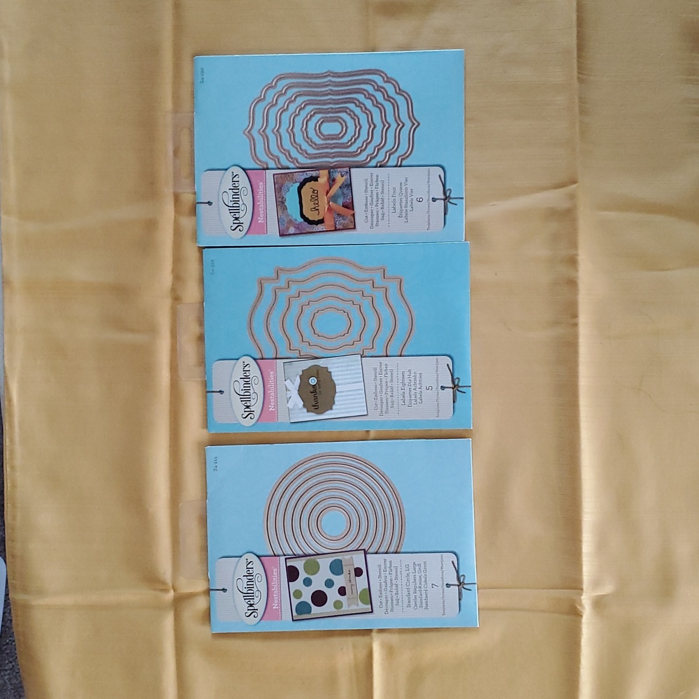 Lot Of 3 Spellbinders Metal Die Sets.  Lot#6